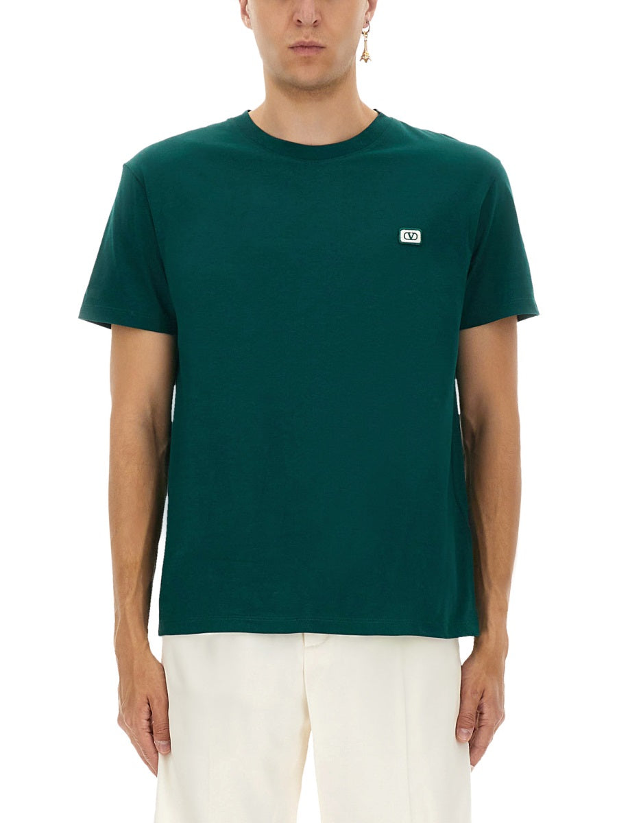 GREEN COTTON T-SHIRTS Valentino GREEN S
