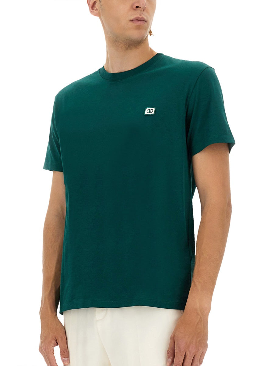 GREEN COTTON T-SHIRTS Valentino