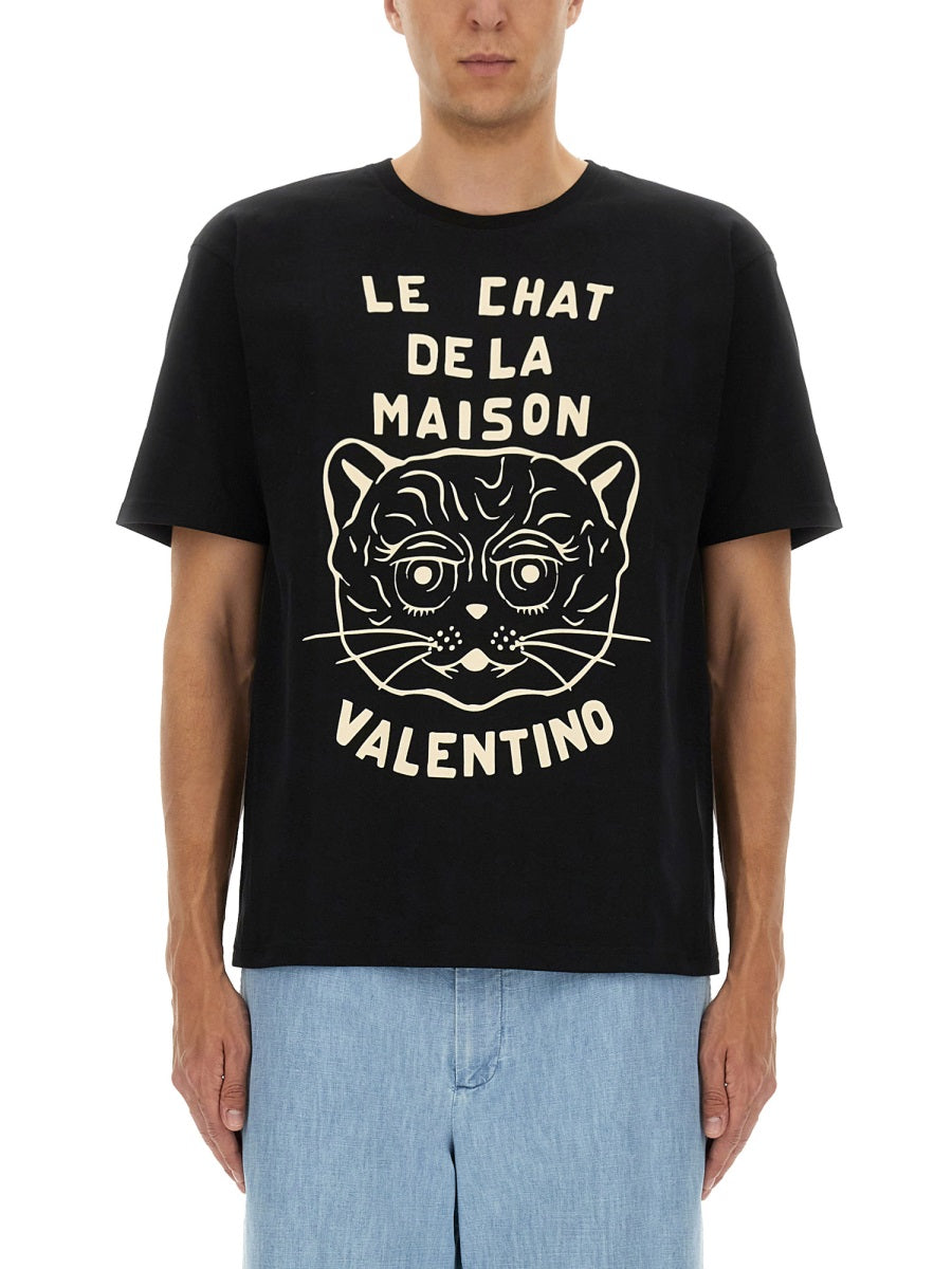 BLACK COTTON T-SHIRT Valentino Garavani BLACK S