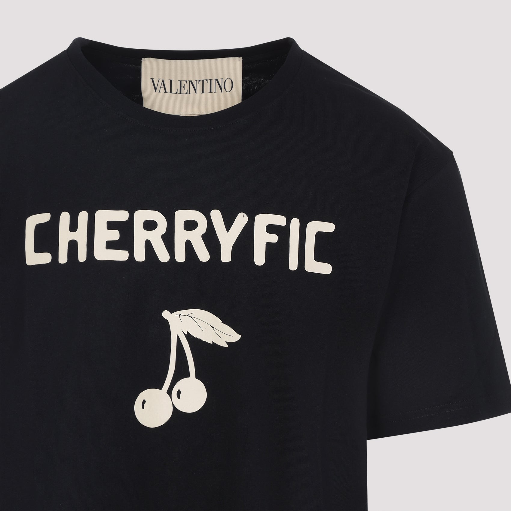BLACK COTTON T-SHIRT Valentino Garavani