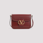 BURGUNDY LEATHER 9TO5 SHOULDER BAG Valentino Garavani
