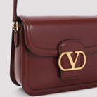 BURGUNDY LEATHER 9TO5 SHOULDER BAG Valentino Garavani