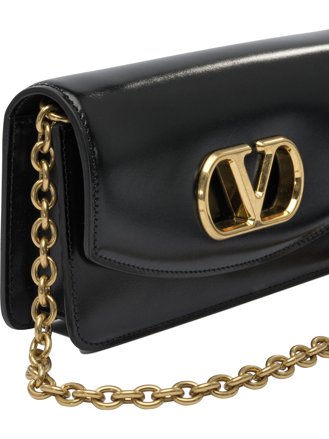BLACK LEATHER CROSSBODY BAG Valentino Garavani