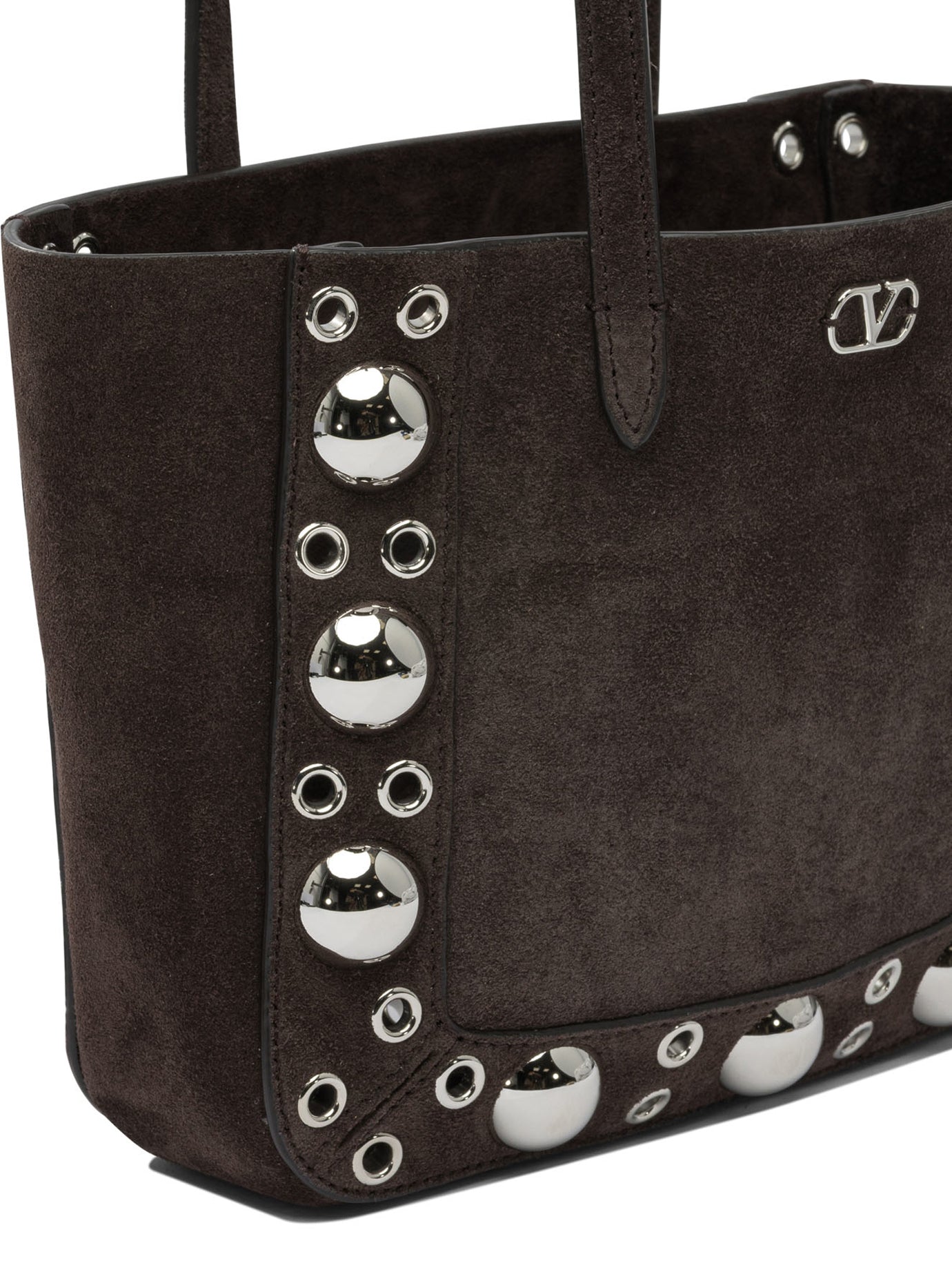 BROWN COWHIDE SHOULDER BAG Valentino Garavani