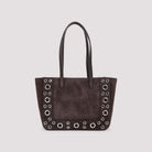 BROWN SUEDE NELLCÃ´TE SHOPPING BAG Valentino Garavani
