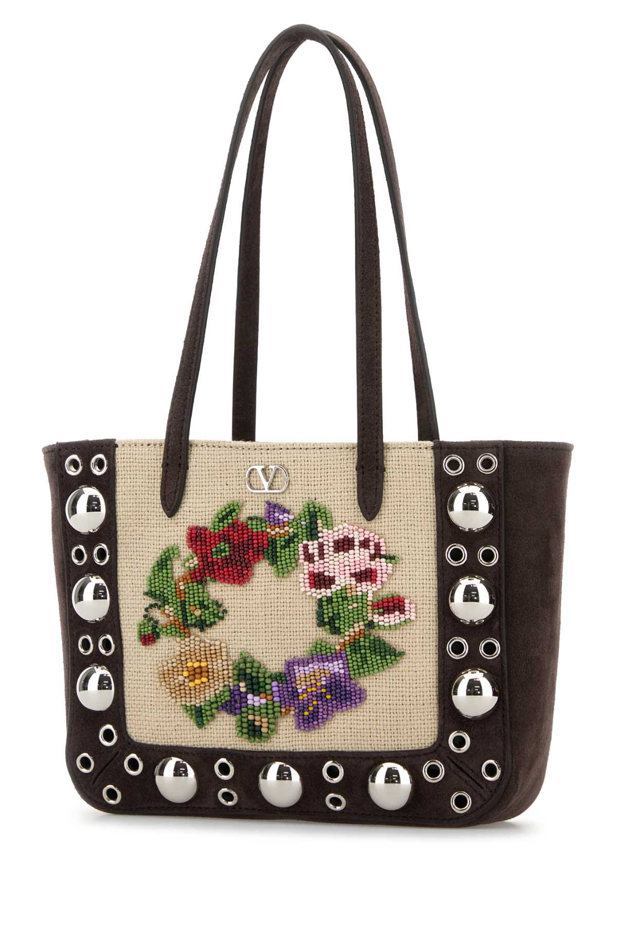BROWN SUEDE NELLCÃ´TE SHOULDER BAG Valentino Garavani