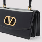 BLACK LEATHER VAIN SHOULDER BAG Valentino Garavani