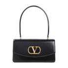 BLACK LEATHER VAIN SHOULDER BAG Valentino Garavani BLACK TU