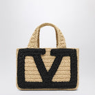 RAFFIA SMALL VIVA SUPERSTAR SHOPPING BAG Valentino Garavani BEIGE O TAN TU