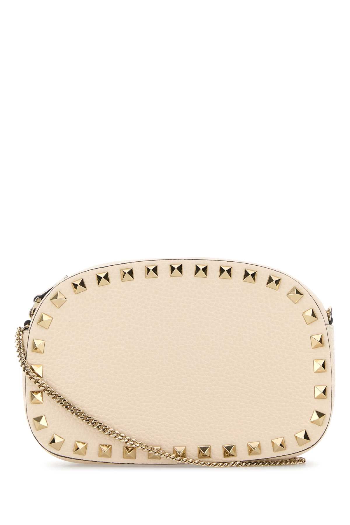 IVORY LEATHER ROCKSTUD CROSSBODY BAG Valentino Garavani WHITE TU