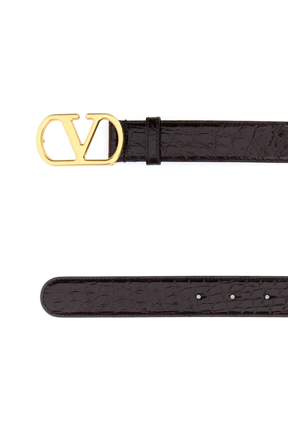 BROWN LEATHER BELT Valentino Garavani