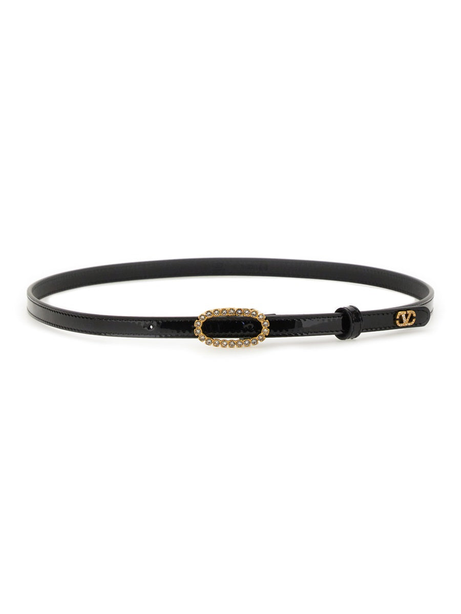 BLACK LEATHER BELTS Valentino Garavani