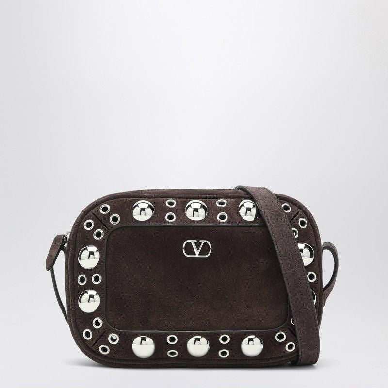 BROWN SUEDE NELLCÃ´TE CROSSBODY BAG Valentino Garavani BROWN TU