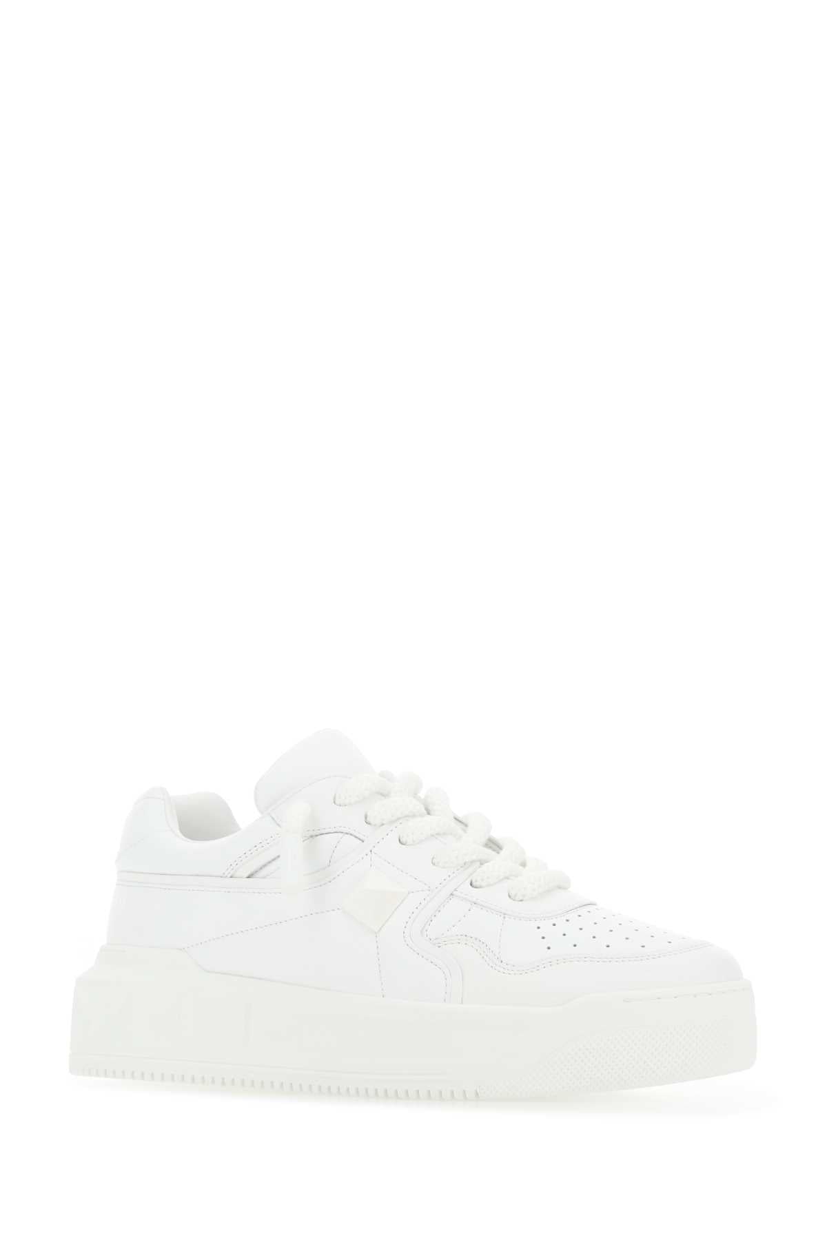 WHITE NAPPA LEATHER ONE STUD XL SNEAKERS Valentino Garavani