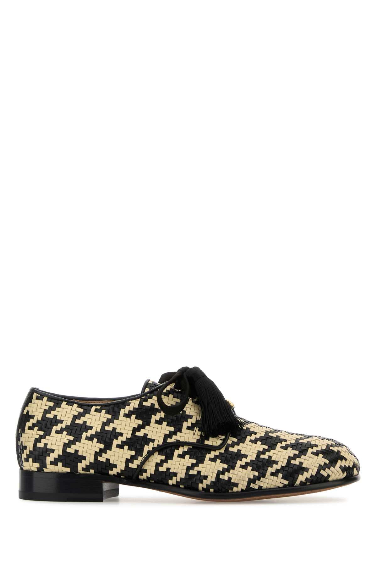 TWO-TONE LEATHER VLOGO SIGNATURE LACE-UP SHOES Valentino Garavani MULTICOLOURED 41.5