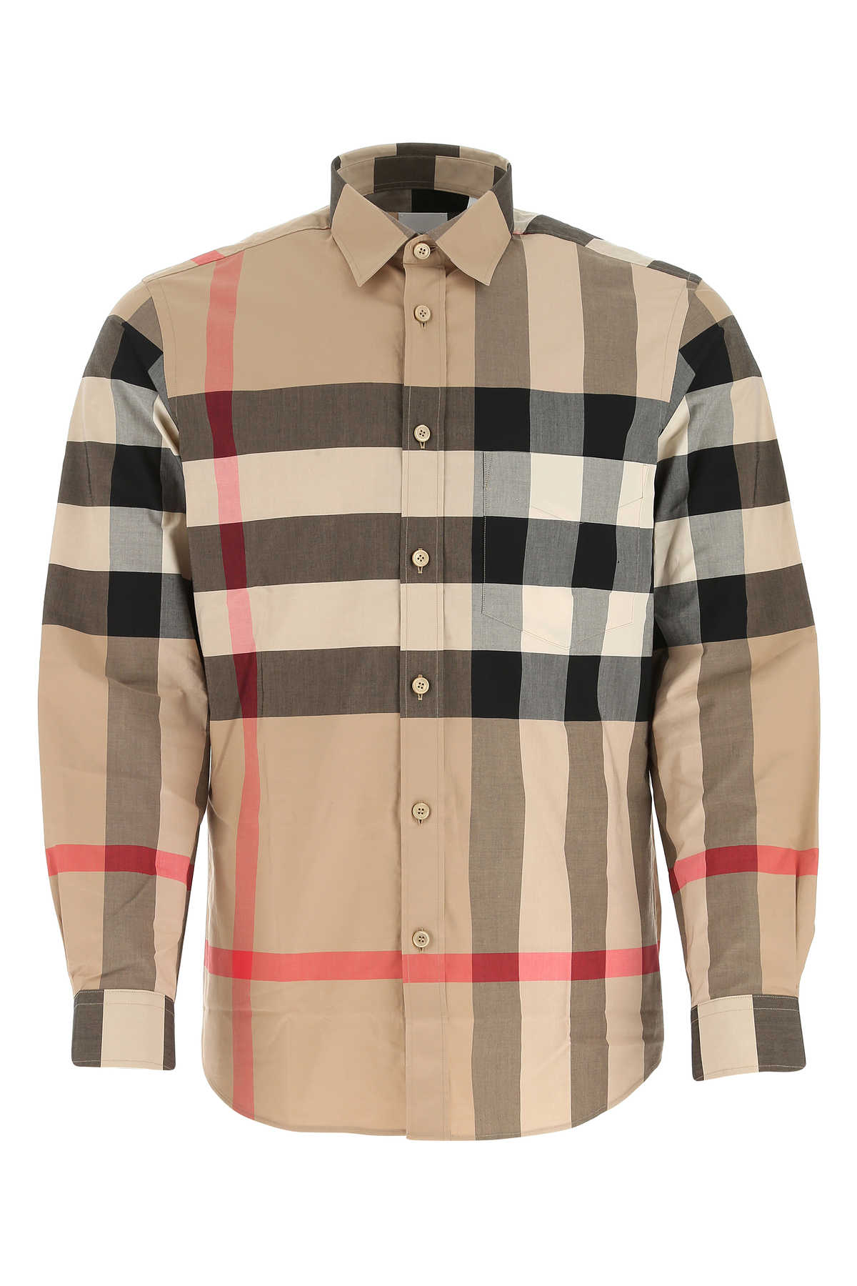 PRINTED POPLIN SHIRT Burberry CHECKED XS