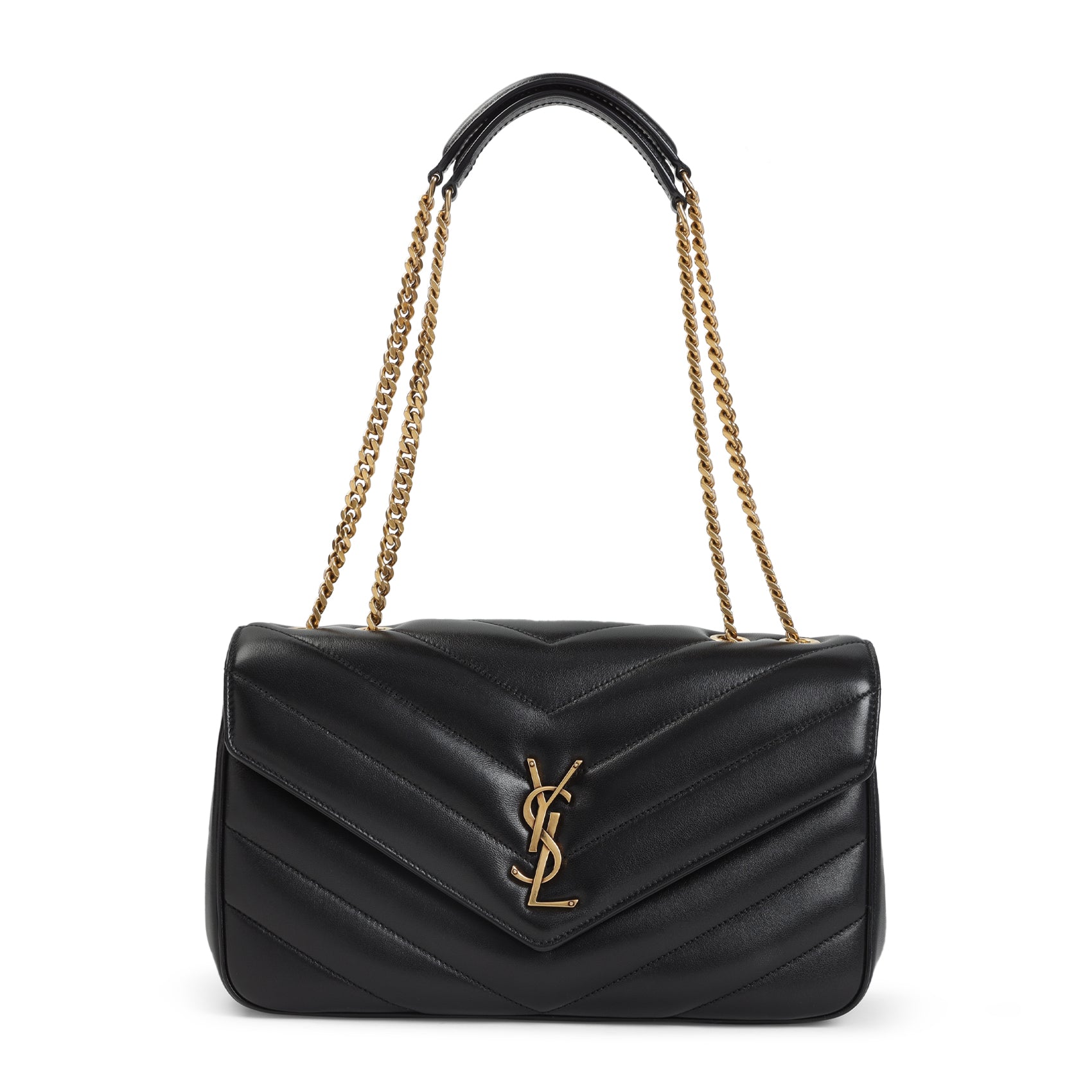 LOULOU MEDIUM BAG IN MATELASSÉ LAMBSKIN Saint Laurent BLACK UNICA