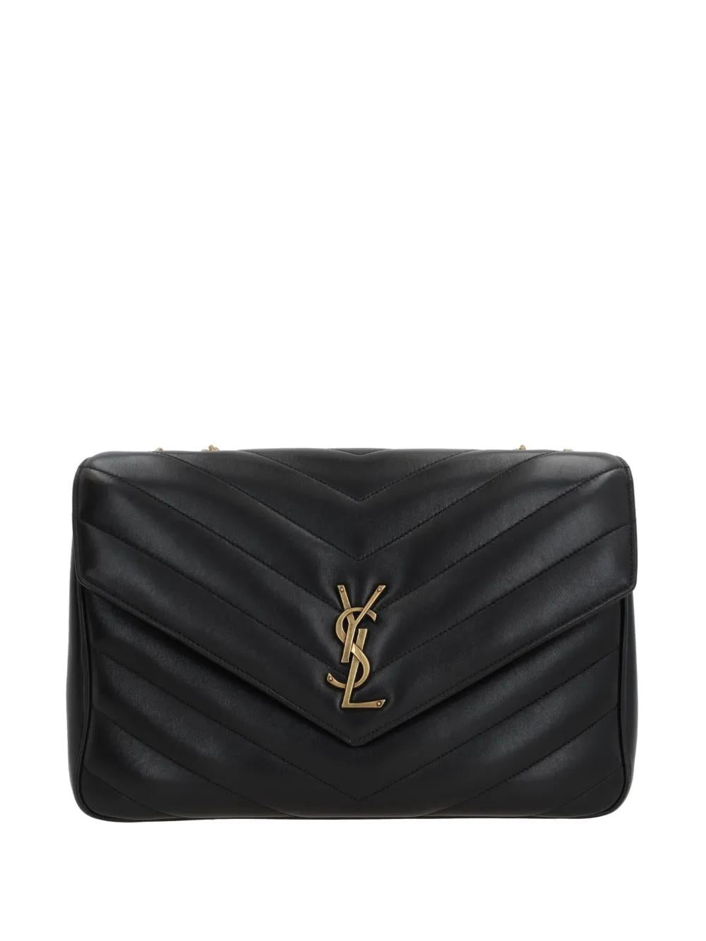 LOULOU LARGE BAG IN MATELASSÉ LAMBSKIN Saint Laurent BLACK UNICA