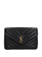 LOULOU LARGE BAG IN MATELASSÉ LAMBSKIN Saint Laurent BLACK UNICA