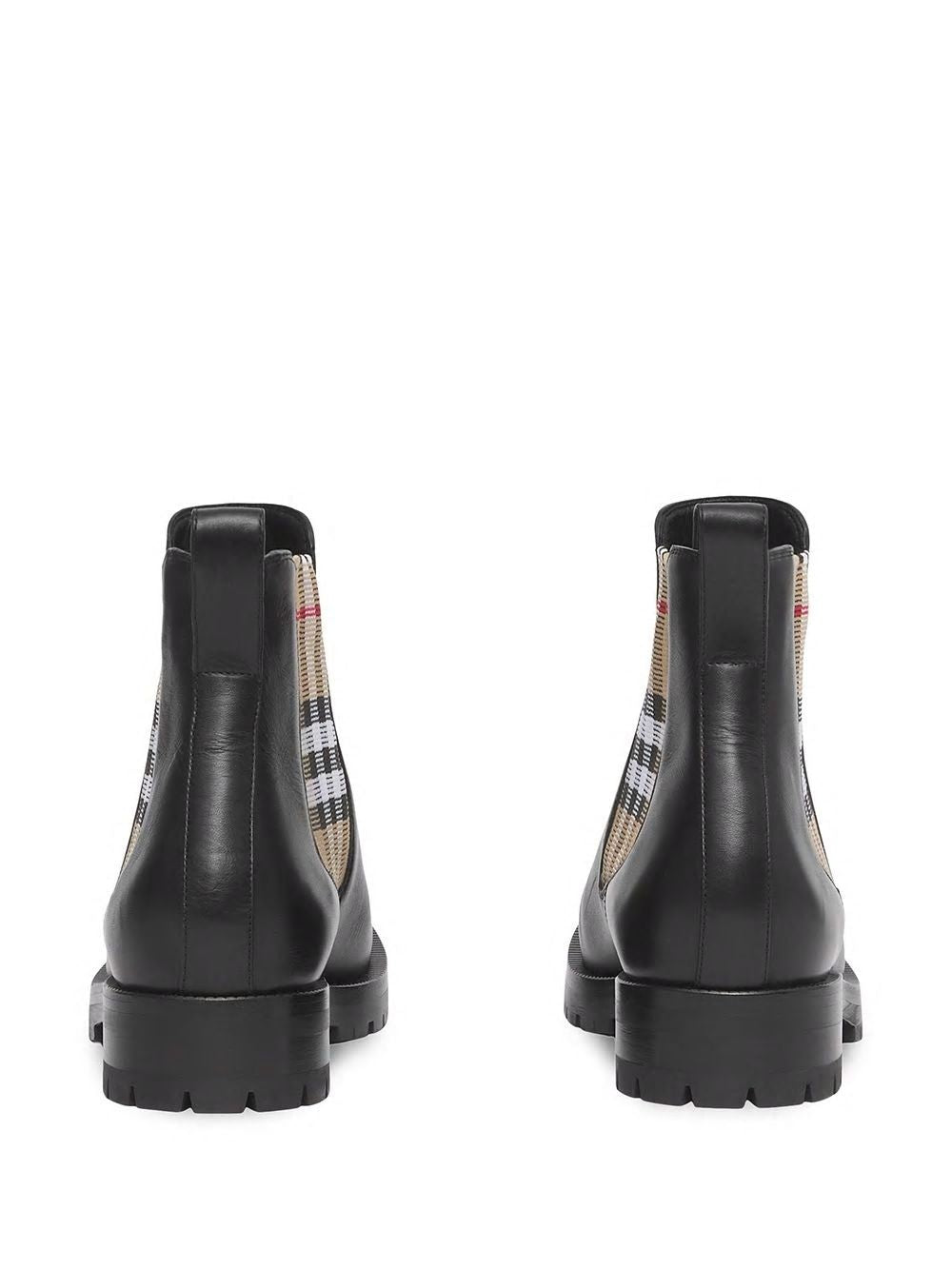 BLACK LEATHER ANKLE BOOTS Burberry