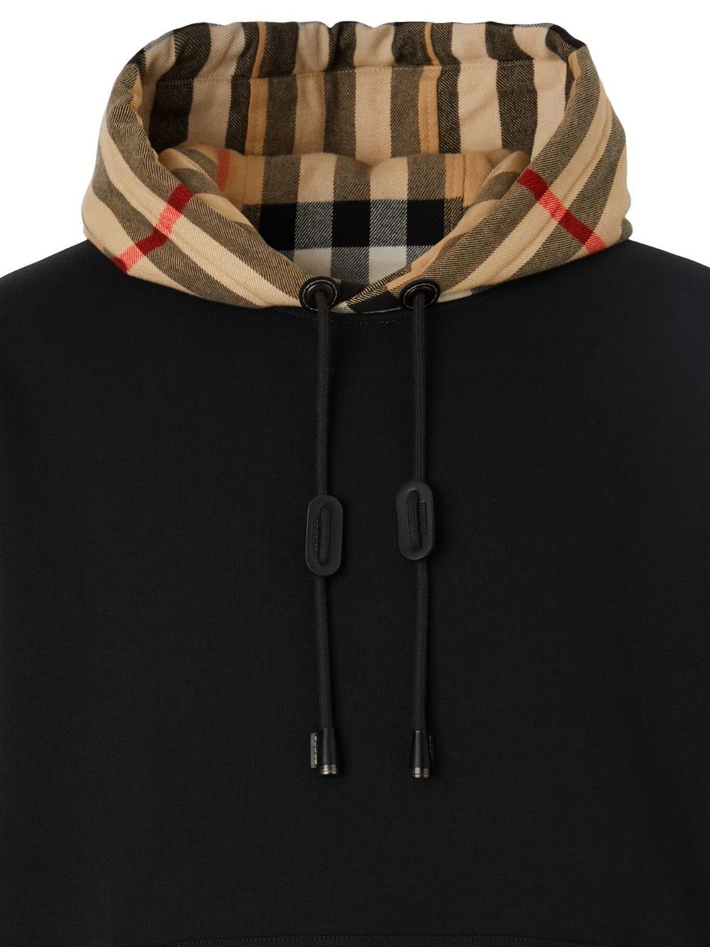 CHECK MOTIF COTTON HOODIE Burberry