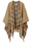 CAMEL WOOL CAPE Burberry CAMEL TU