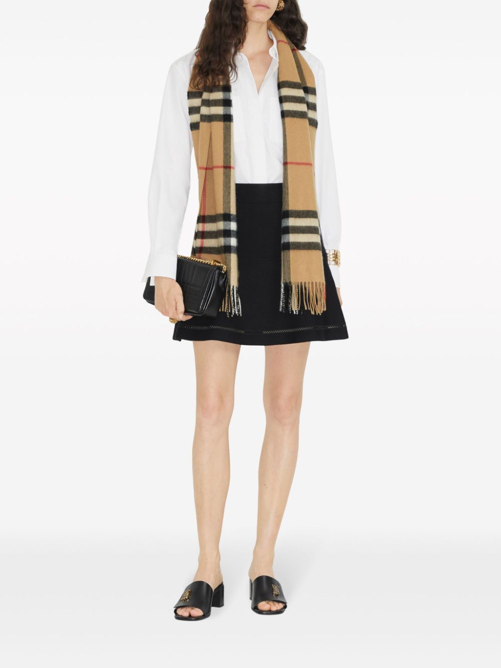 CHECKED CASHMERE SCARF Burberry