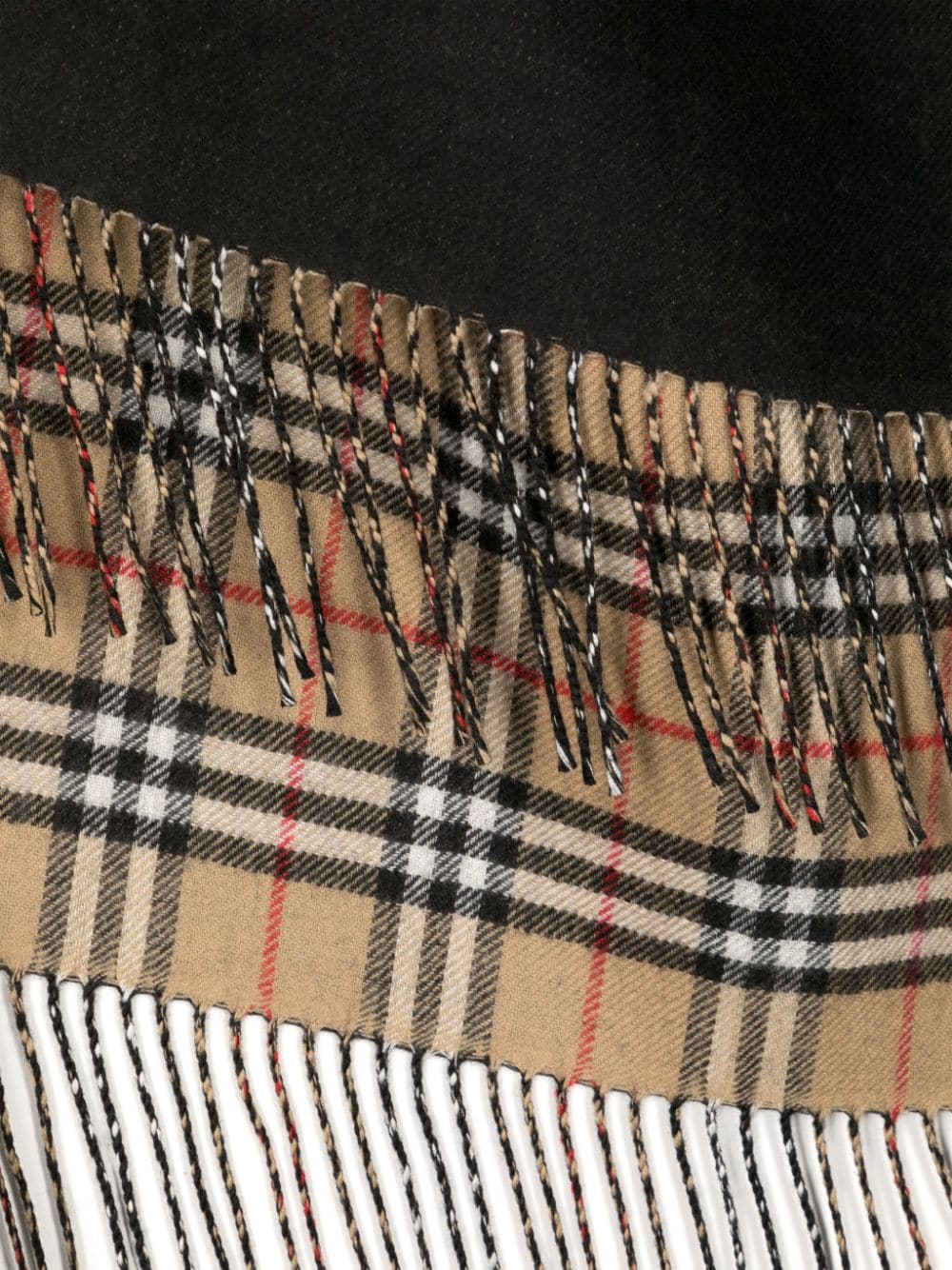 BLACK WOOL REVERSIBLE CAPE Burberry