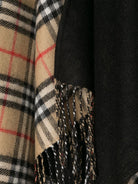 BLACK WOOL REVERSIBLE CAPE Burberry