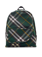 SHIELD CHECK NYLON BACKPACK Burberry GREEN ONE SIZE