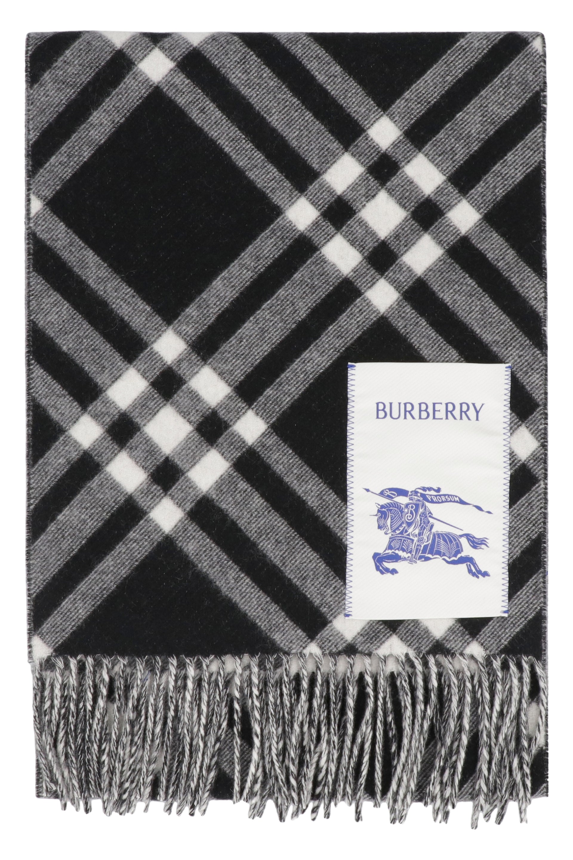 CHECKED CASHMERE SCARF Burberry black TU