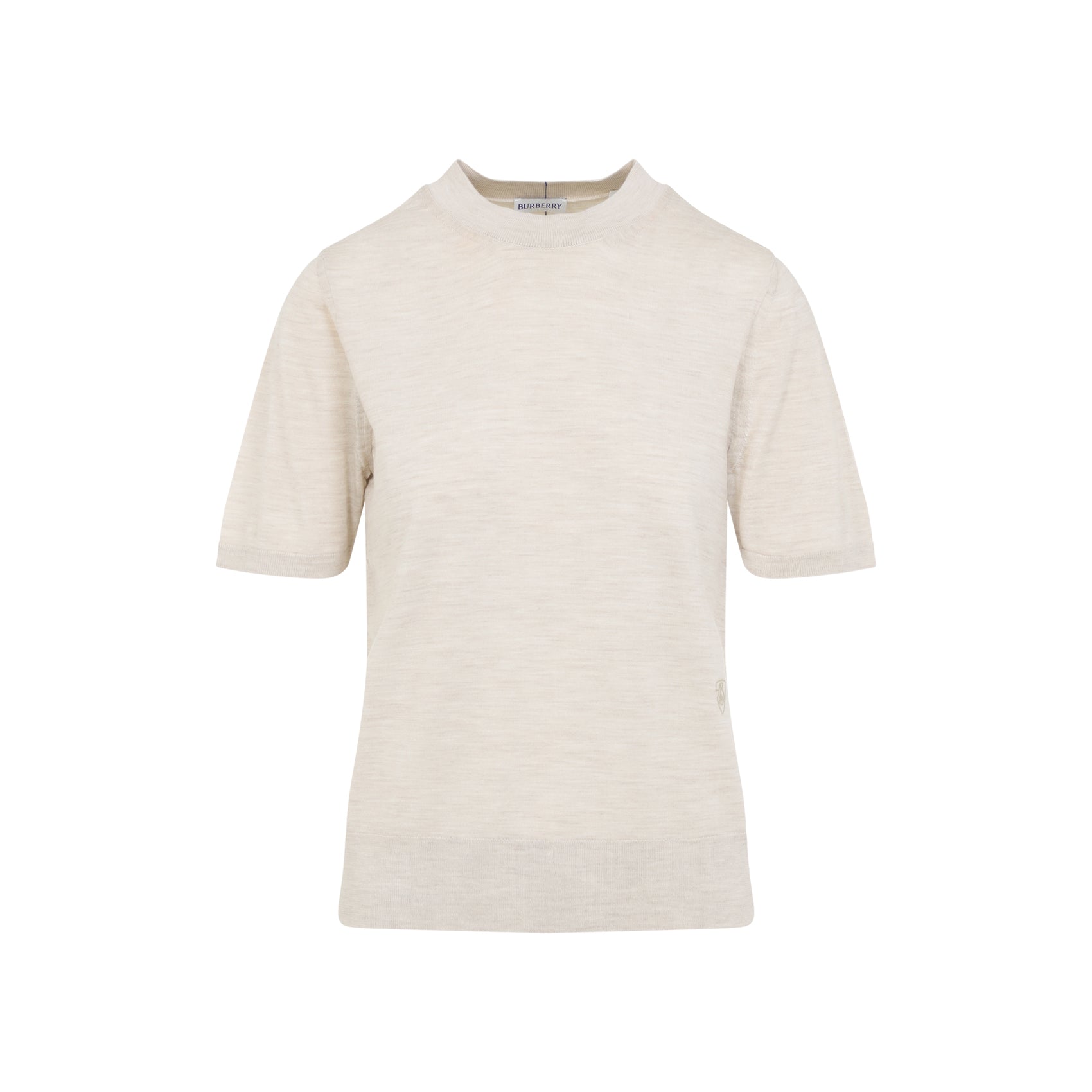 NUDE & NEUTRALS WOOL T-SHIRT Burberry NUDE & NEUTRALS XS