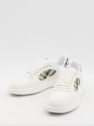 WHITE LEATHER SNEAKERS Burberry