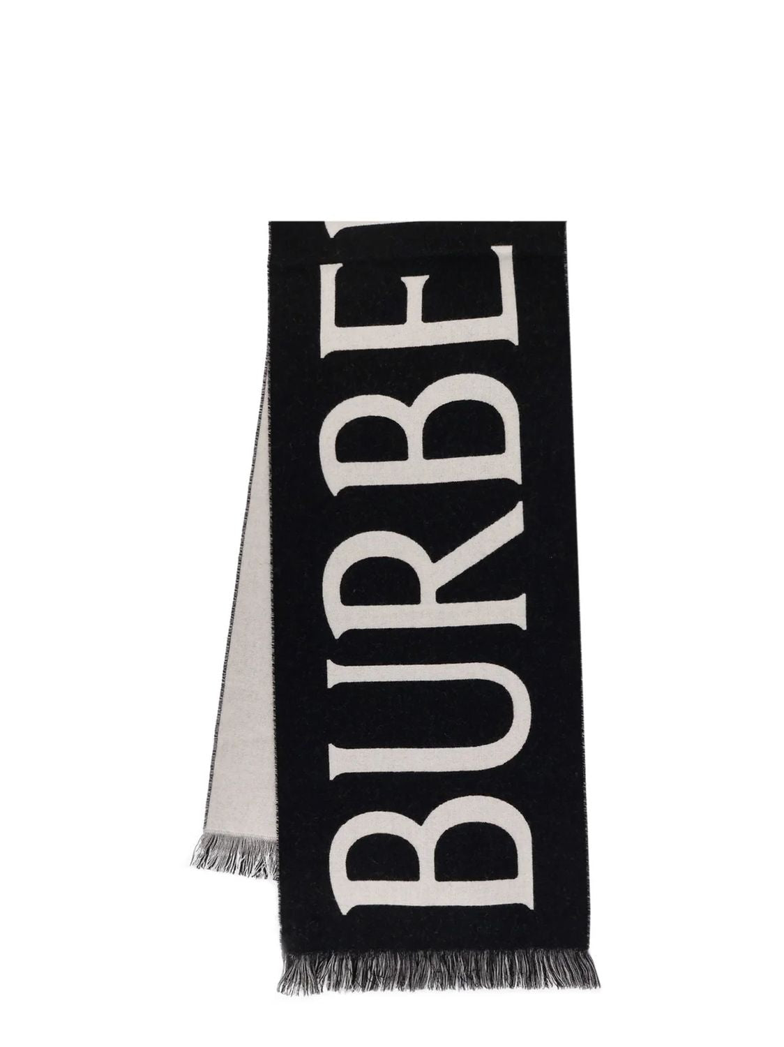BLACK WOOL SCARF Burberry BLACK TU