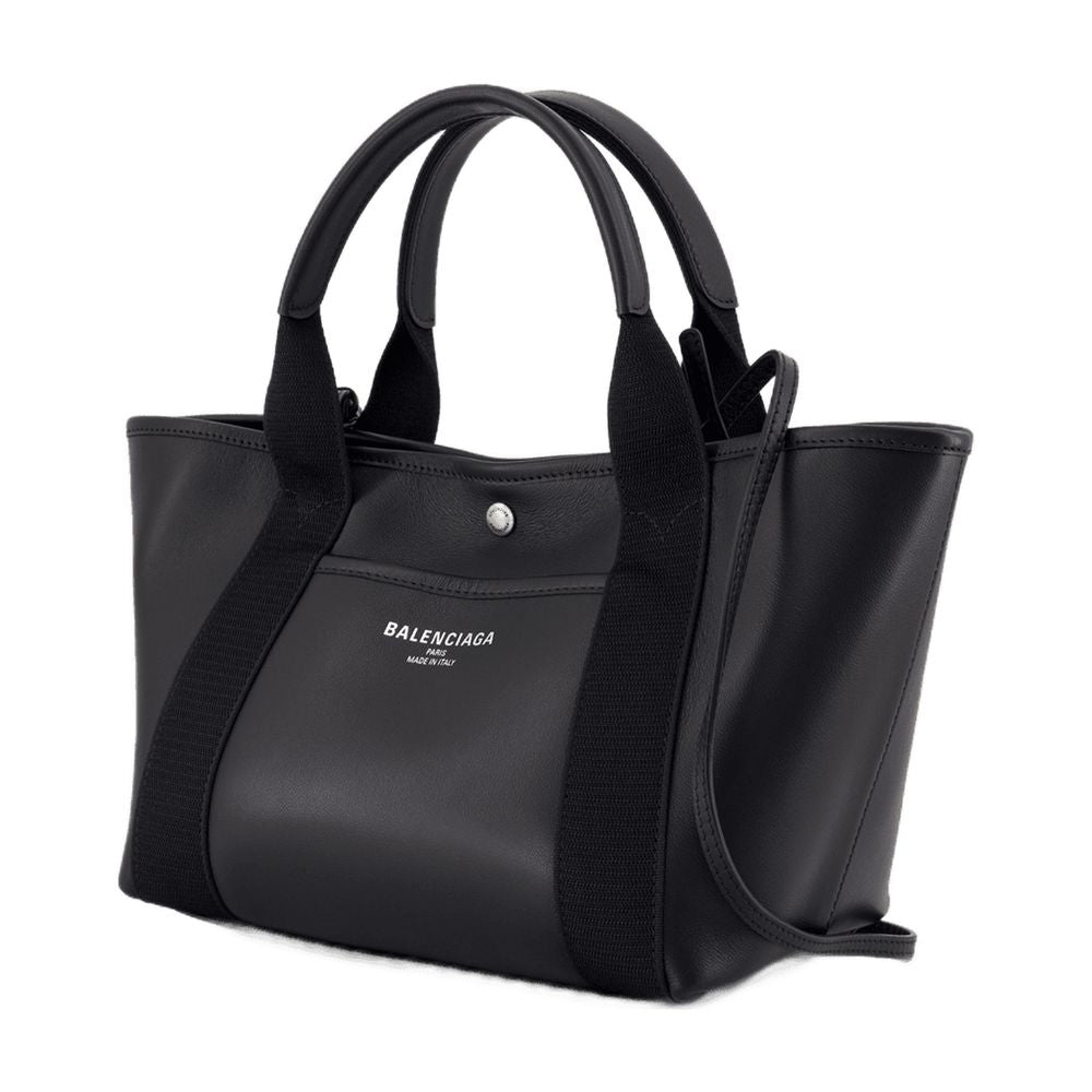 BLACK LEATHER BIARRITZ SHOPPING BAG Balenciaga