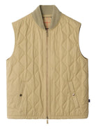 KHAKI COTTON SLEEVELESS JACKET Burberry GREEN S