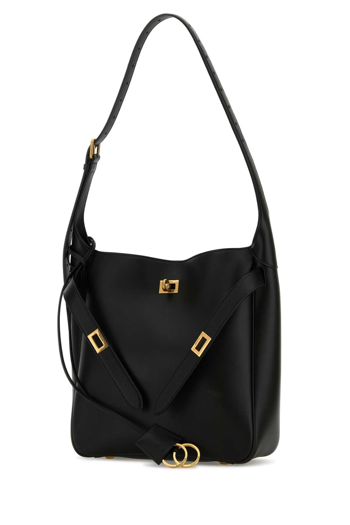 BLACK LEATHER SMALL BEL AIR SHOULDER BAG Balenciaga