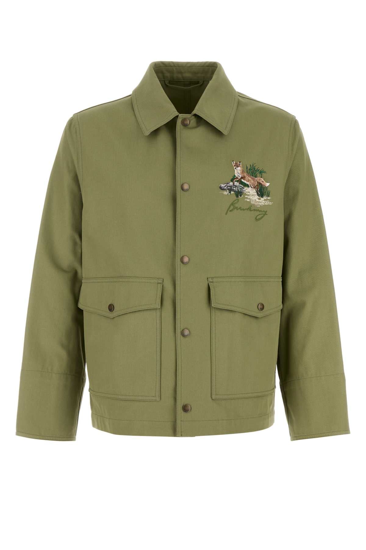 GREEN COTTON JACKET Burberry GREEN M