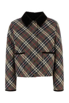 EMBROIDERED COTTON JACKET Burberry CHECKED XS