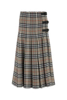 EMBROIDERED WOOL SKIRT Burberry CHECKED 8