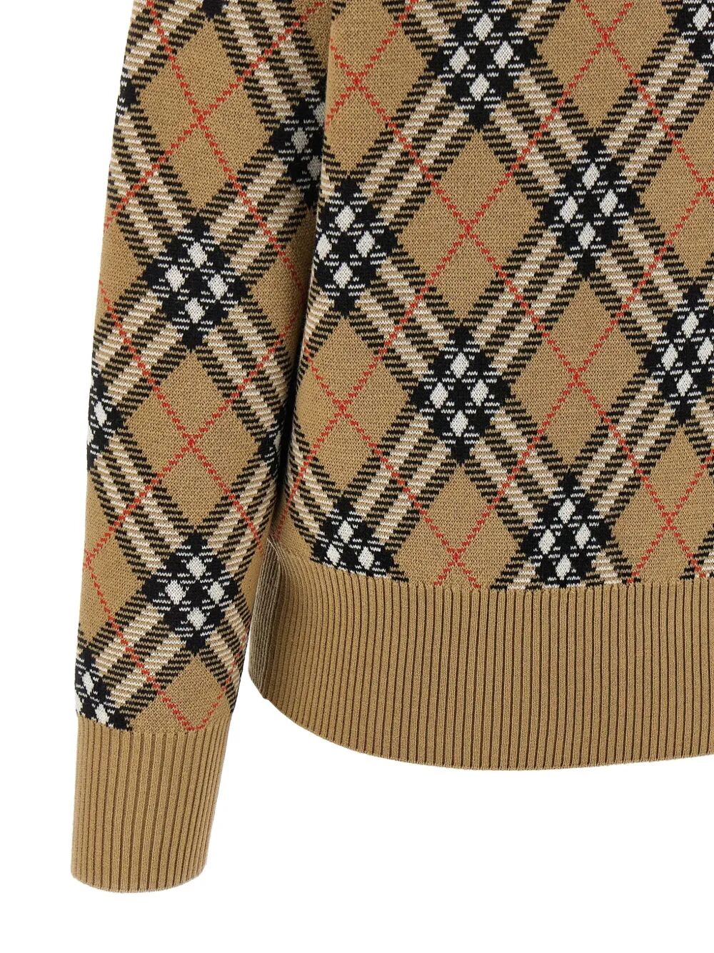 CHECK-PATTERN WOOL SWEATER Burberry