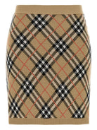CHECK KNIT MINI SKIRT Burberry NUDE & NEUTRALS S