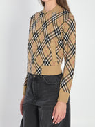 EMBROIDERED WOOL BLEND CARDIGAN Burberry