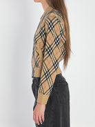 EMBROIDERED WOOL BLEND CARDIGAN Burberry