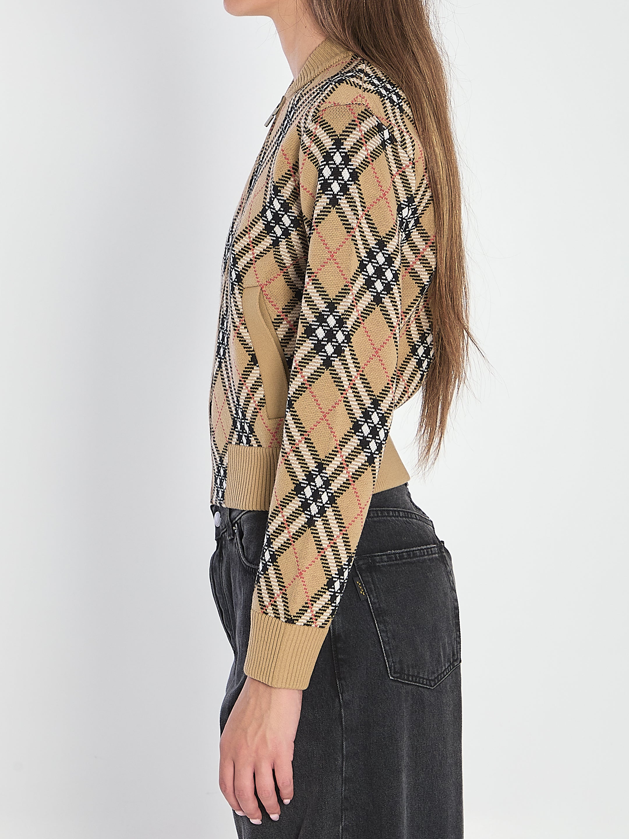 EMBROIDERED WOOL BLEND CARDIGAN Burberry