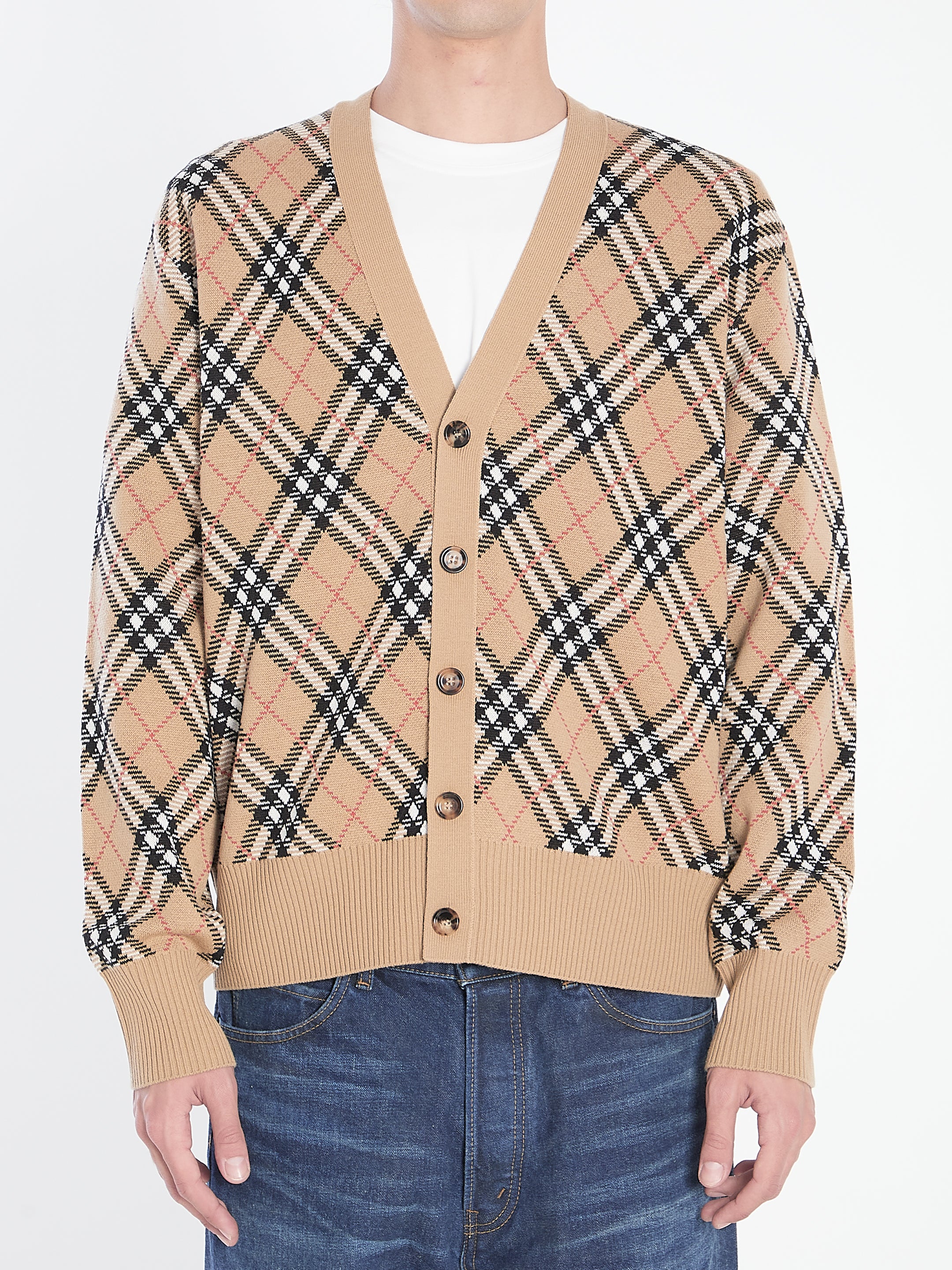 WOOL-BLEND CARDIGAN Burberry BEIGE S