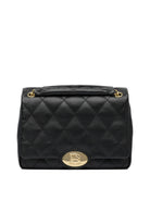 BLACK CALF GRAIN LEATHER HANDBAG Burberry BLACK UNI