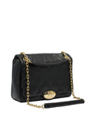 BLACK CALF GRAIN LEATHER HANDBAG Burberry