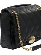 BLACK CALF GRAIN LEATHER HANDBAG Burberry