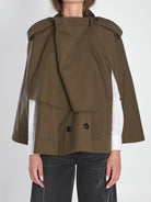 JUNIPER COTTON CAPE Burberry GREEN XS
